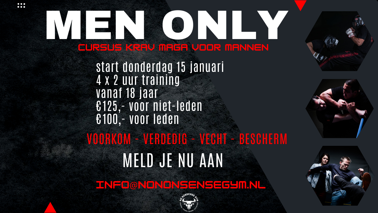 Men Only Cursus vanaf Donderdag 15 januari