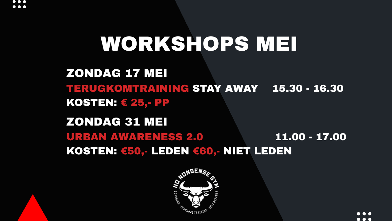 WORKSHOPS MAAND MEI